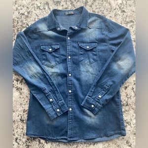 Men's Blue Denim Shirt